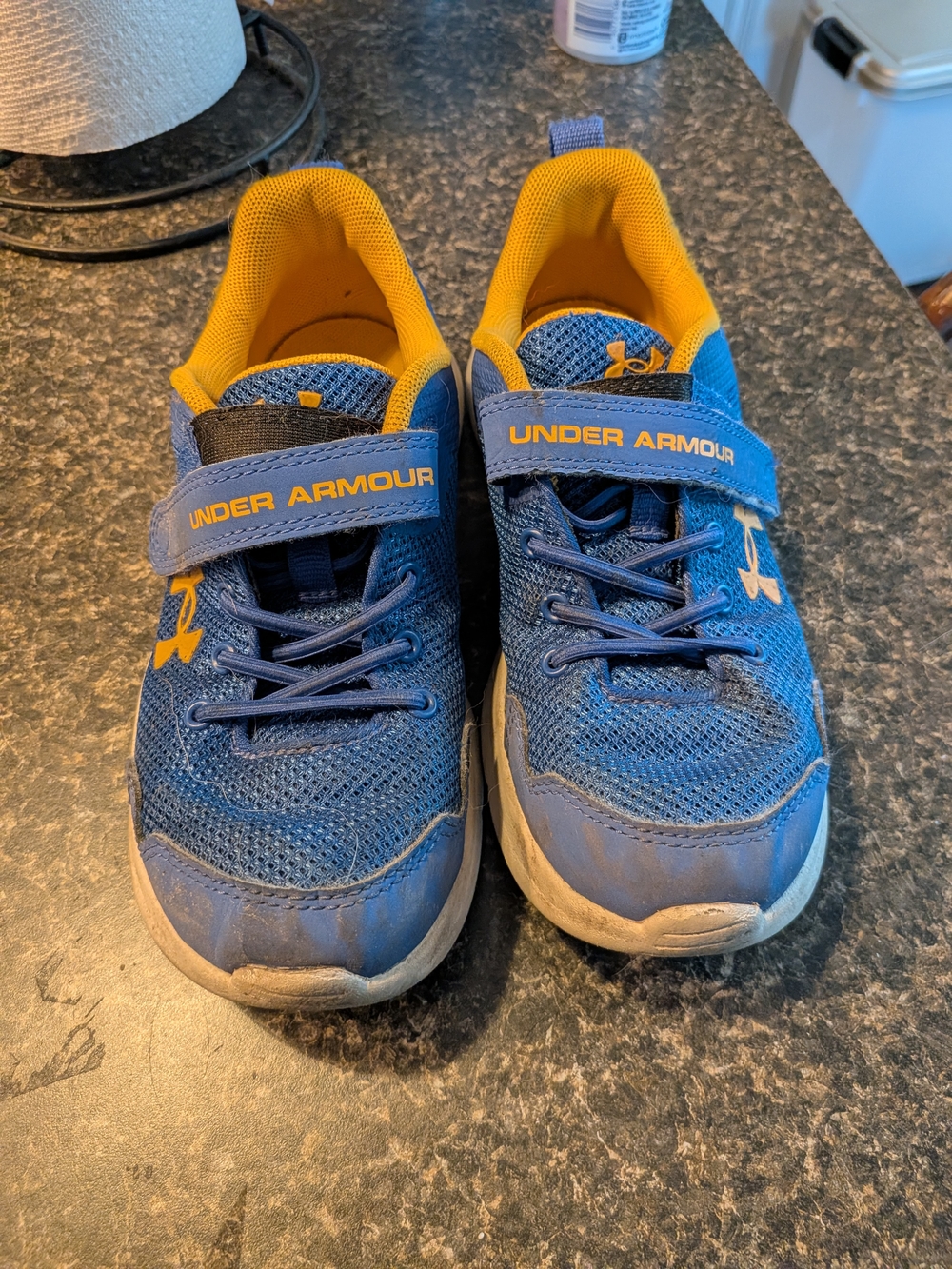 Under Armour Boys' Blue and Yellow Lightweight Sneakers